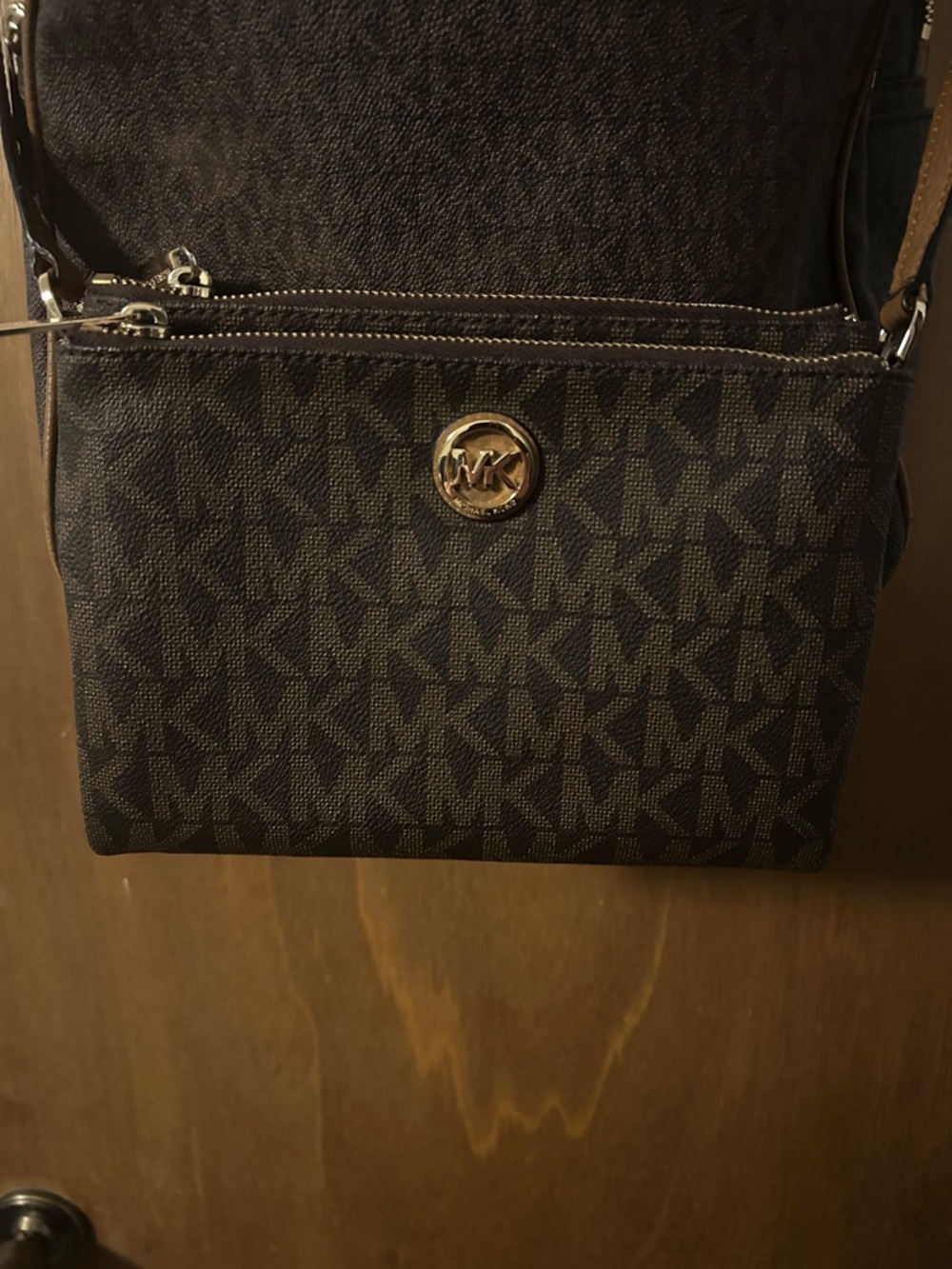 Michael Kors Brown Monogram Backpack and Crossbody bag - Picture 2 of 10